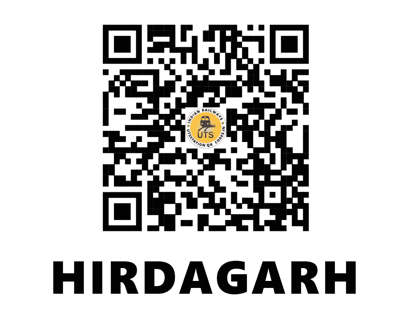 UTS QR Code for HIRDAGARH - HRG (CR - MADHYA PRADESH)